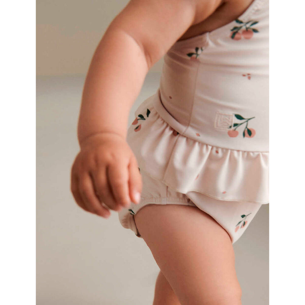 Amina バッククロス スイムスーツ - Peach