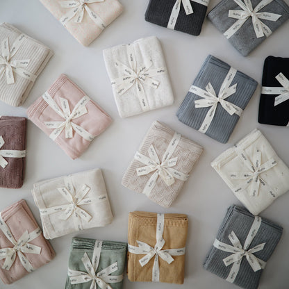 人気　子供　赤ちゃん　ベビー　ママ　パパ　 乳児　便利　ブランド　おすすめ　北欧　　シンプル【mushie Japan公式】ムシエ ブランケット ニット ひざ掛け かわいい おしゃれ 赤ちゃん オーガニックコットン コットン 綿 ベビー 毛布 出産祝い ギフト プレゼント Knitted Baby Blanket　可愛い