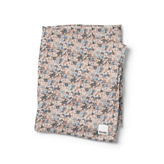 バンブーモスリンブランケット- Blue Garden Light