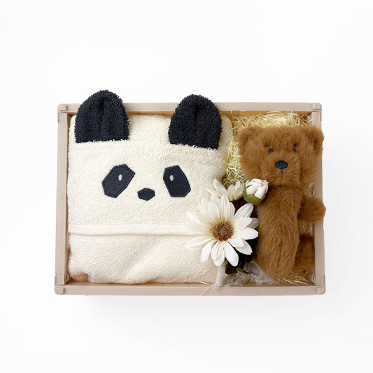 タオル＆ラトルセット -Panda Set