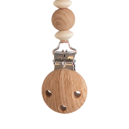 おしゃぶりクリップ Luna Faux Wood