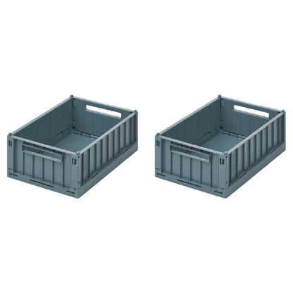 Weston Storage Box Mサイズ 2個セット - Whale blue