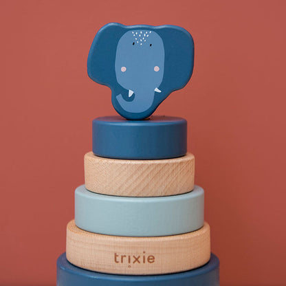 ウッデン スタッキング トイ - Mrs. Elephant