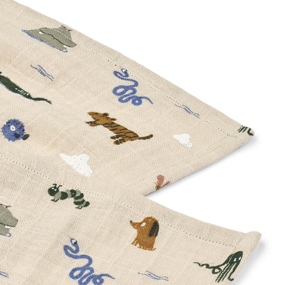 Lewis モスリンクロス 2枚セット - Around the world