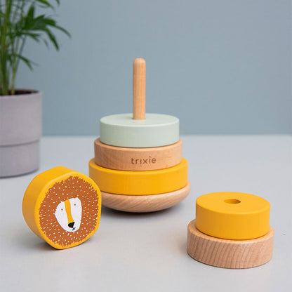 ウッデン スタッキング トイ - Mr. Lion