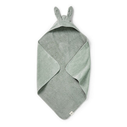 フード付きタオル  - Mineral Green Bunny