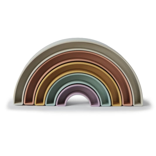 【mushie Japan公式】ムシエ レインボー スタッキングトイ スタッキング おもちゃ 知育玩具 知育おもちゃ 男の子 女の子 子ども 子供 虹 ブロック 積み木 つみき 北欧 0歳 1歳 2歳 3歳 誕生日 プレゼント 出産祝い Rainbow Stacker Toy
