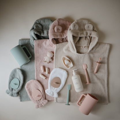 ベア ポンチョ タオル Blush