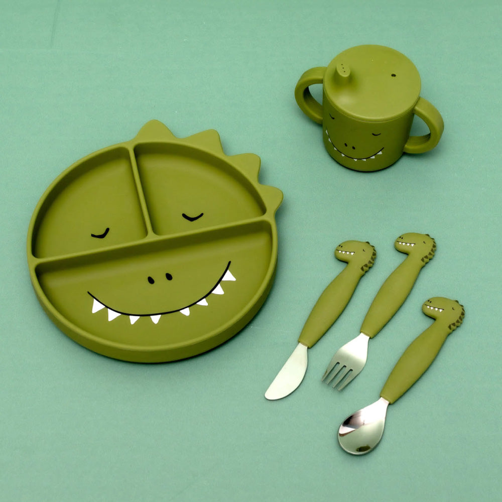 シリコン カトラリー3点セット - Mr.Dino