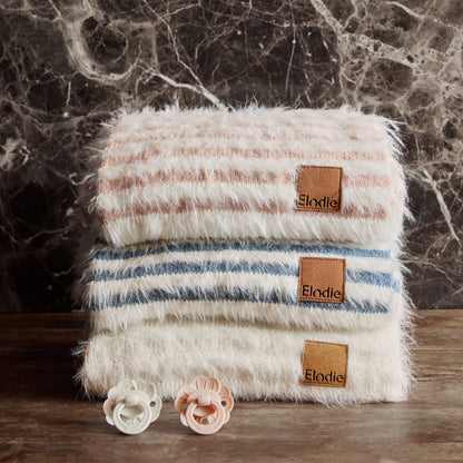 ファーリー ニット ブランケット - Feded Rose