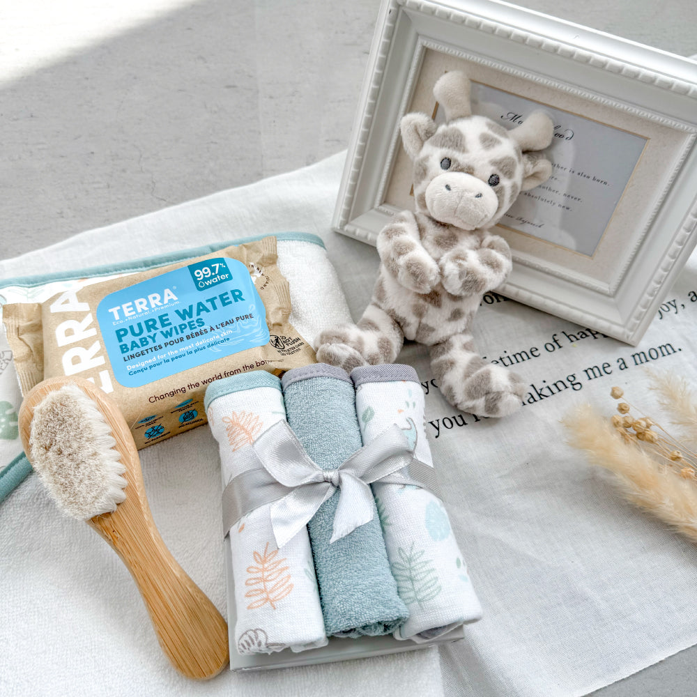 ニューボーン バスギフトセット Savanna Giraffe Set