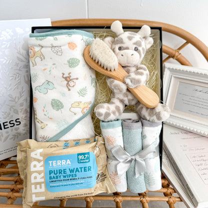 ニューボーン バスギフトセット Savanna Giraffe Set