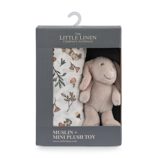 モスリンおくるみ＆トイセット - Harvest Bunny