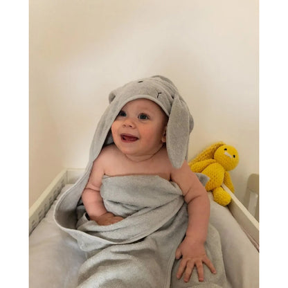 Albert hooded towel - Rabbit grey