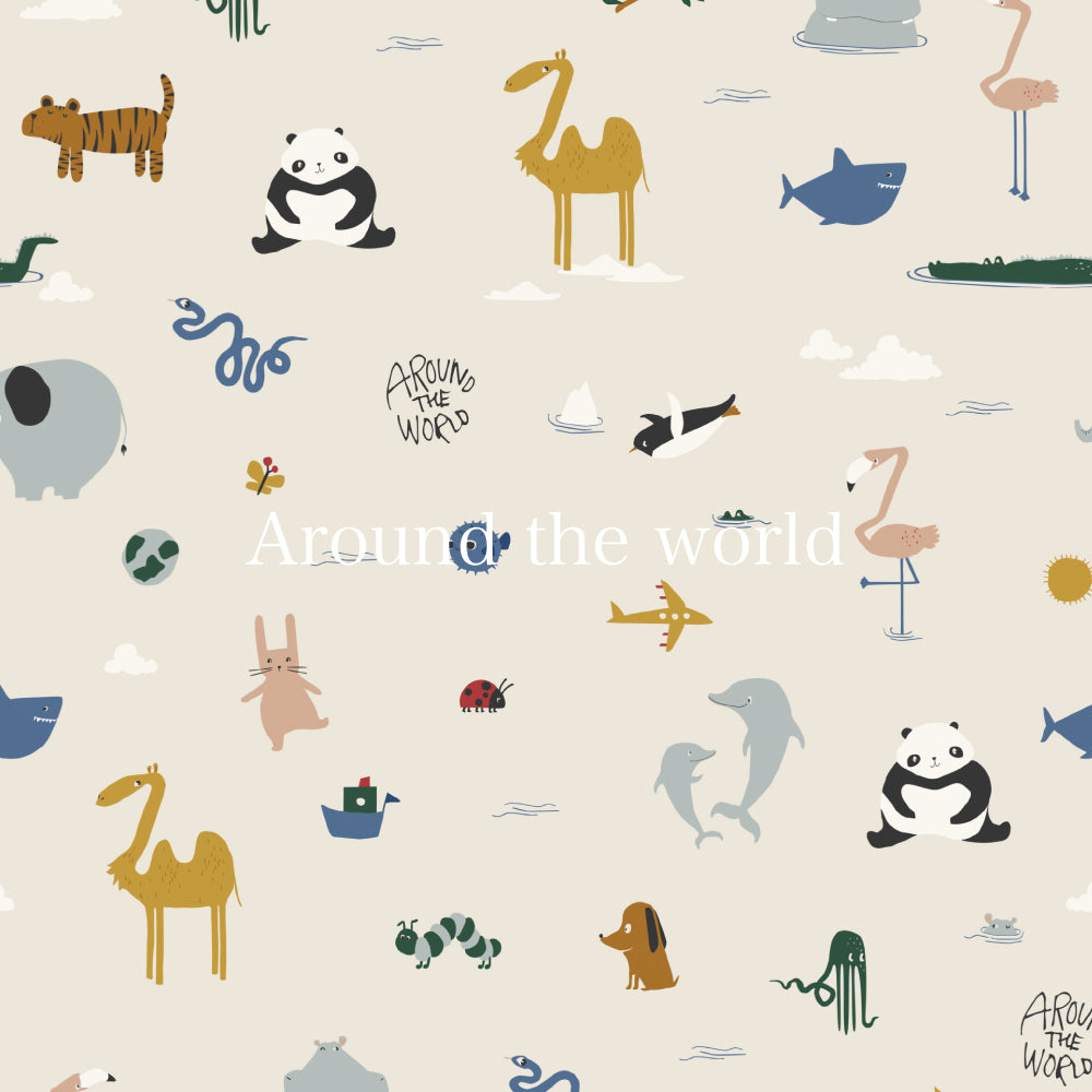 Lewis モスリンクロス 2枚セット - Around the world