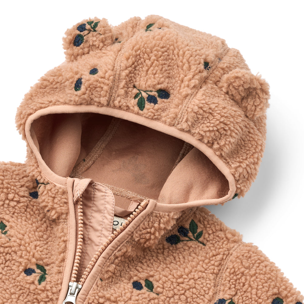 Mara 耳付きパイルジャケット - Berry