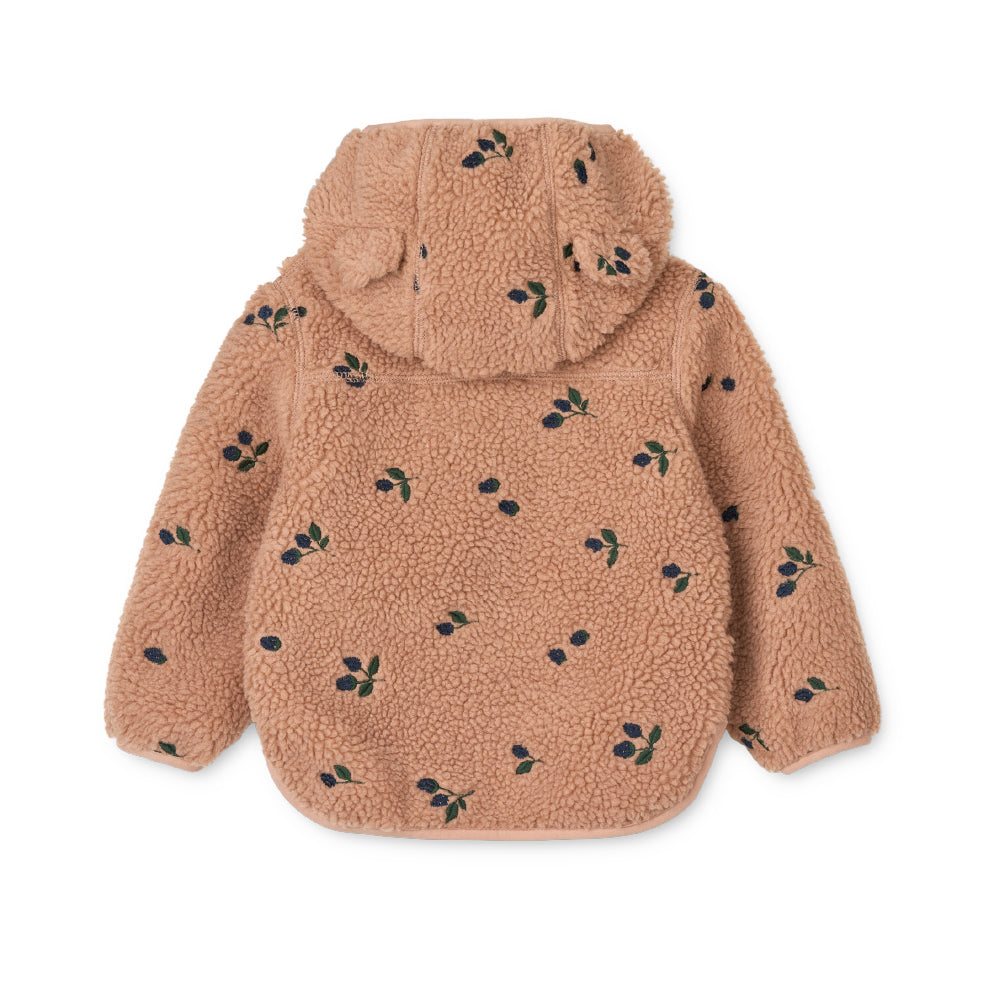 Mara 耳付きパイルジャケット - Berry