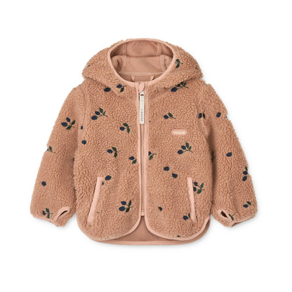 Mara 耳付きパイルジャケット - Berry