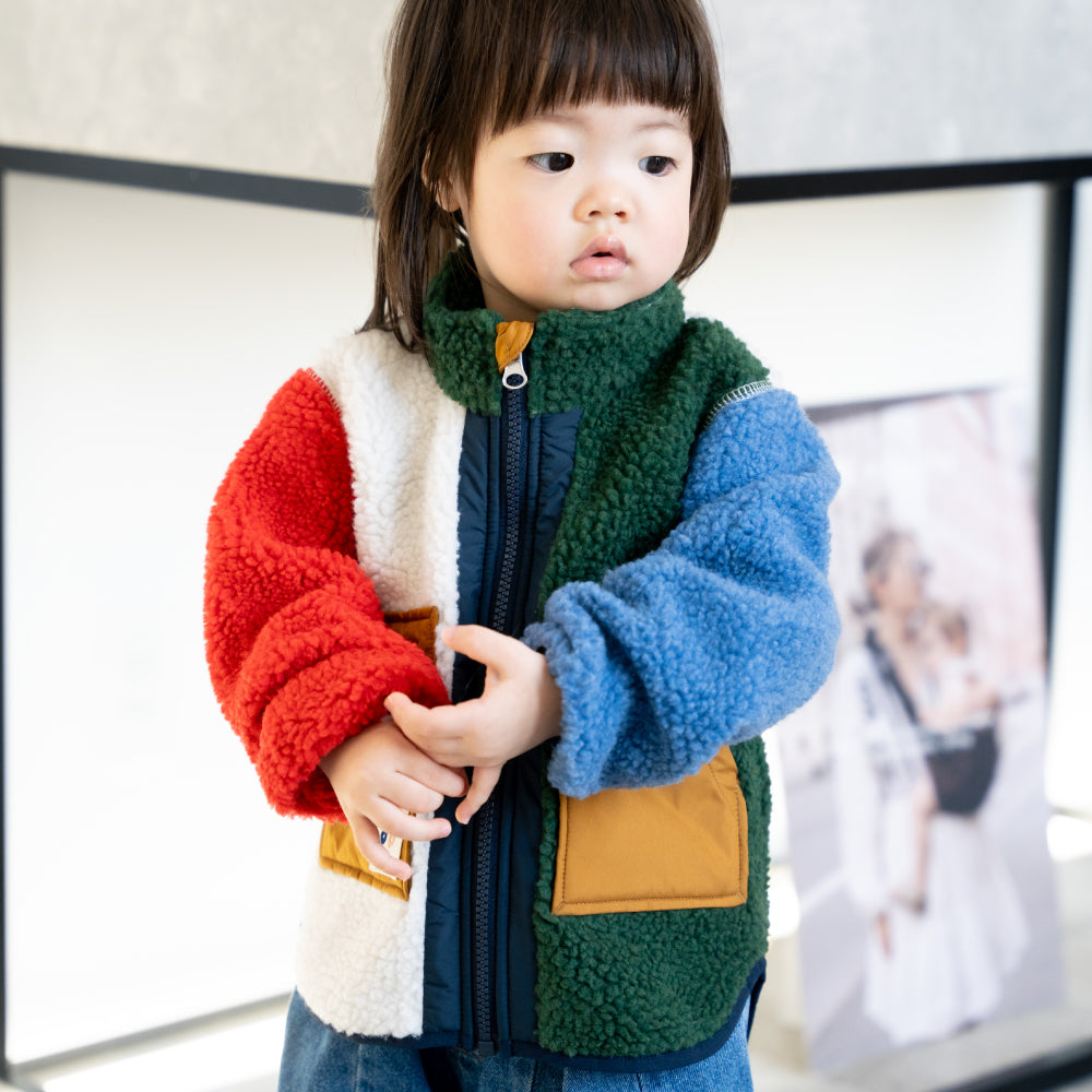 Noam パイルジャケット - Garden green multi mix