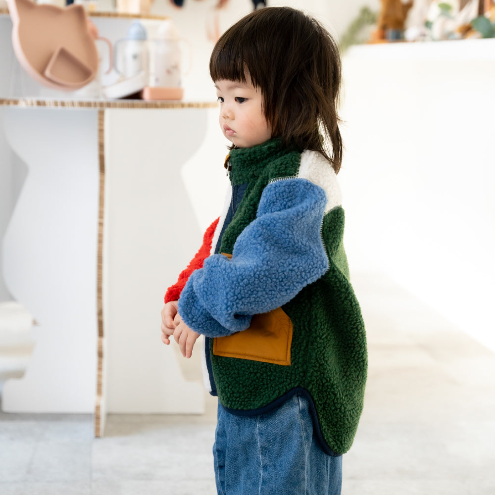 Noam パイルジャケット - Garden green multi mix