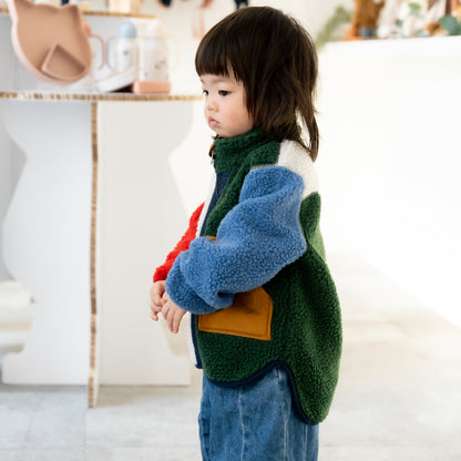 Noam パイルジャケット - Garden green multi mix