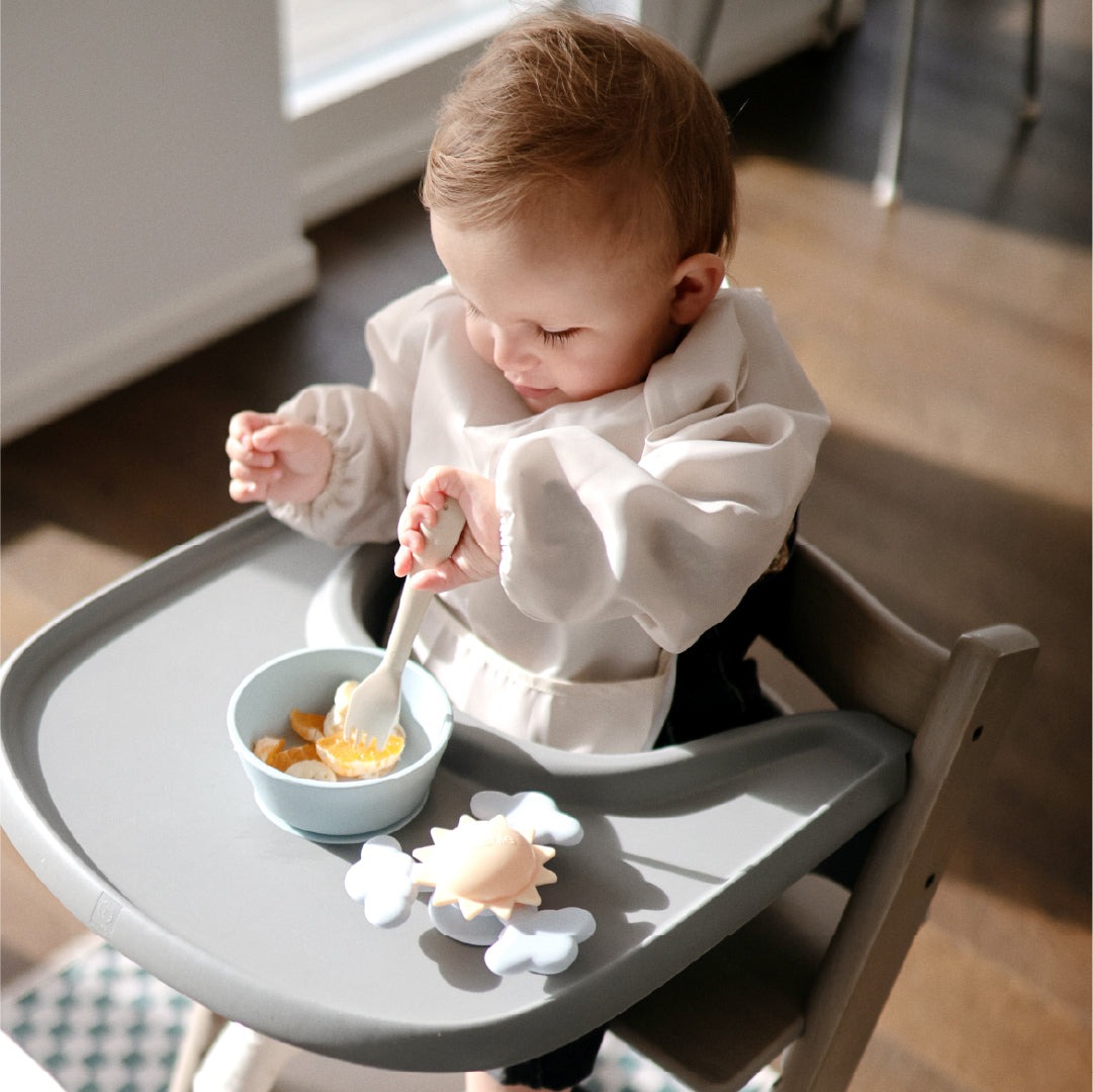 長袖 お食事エプロン Cherries