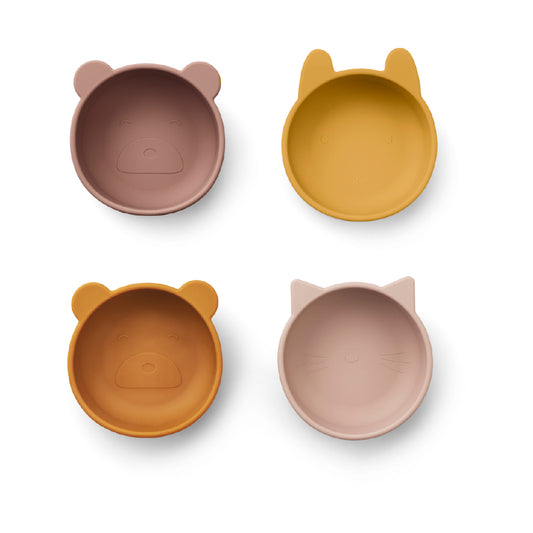 Iggy silicone bowls 4-pack - Rose Mix