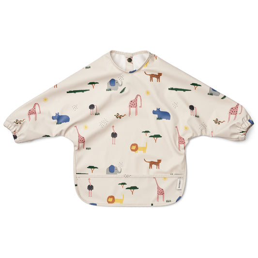 Merle Printed Cape Bib - Safari