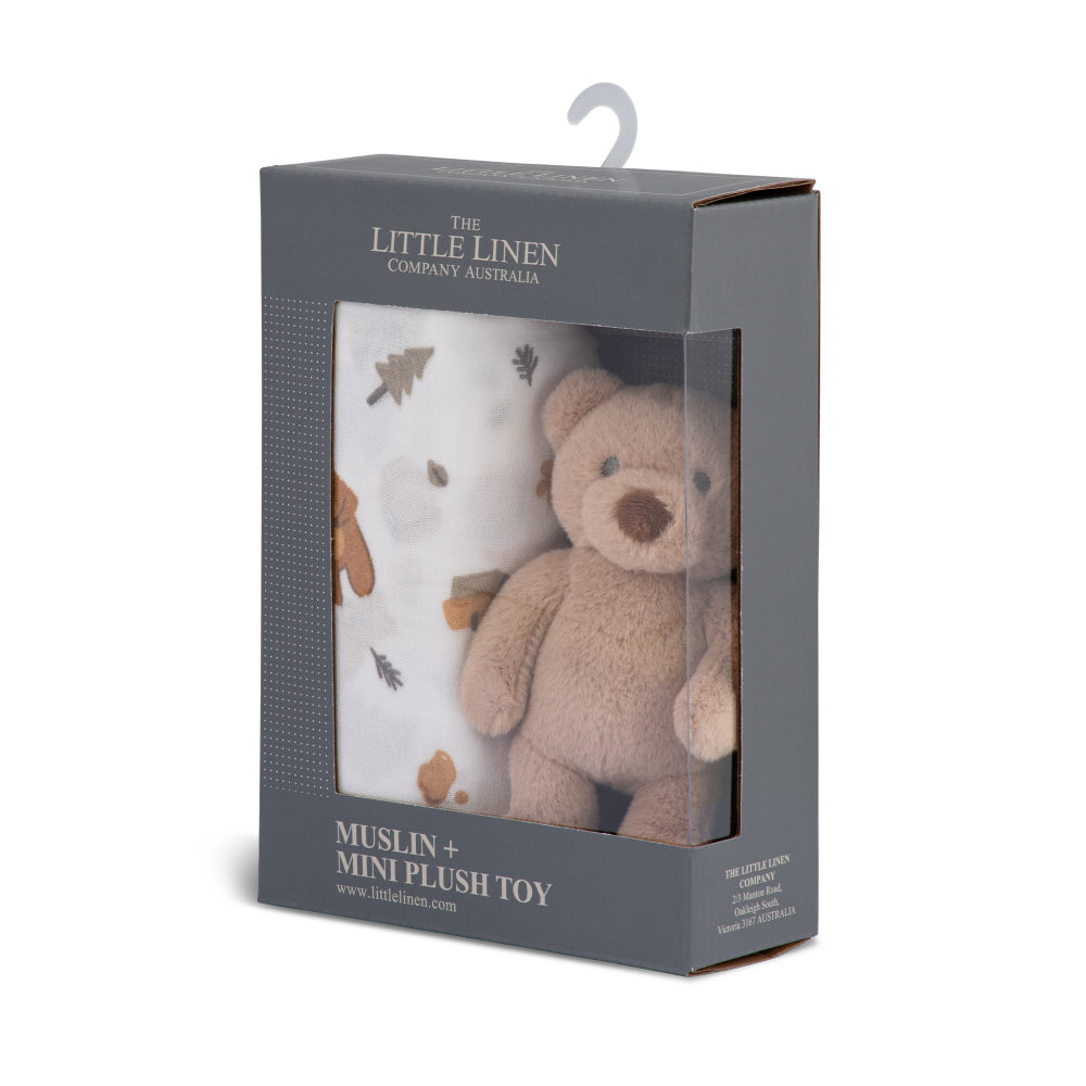 モスリンおくるみ＆トイセット - Nectar Bear