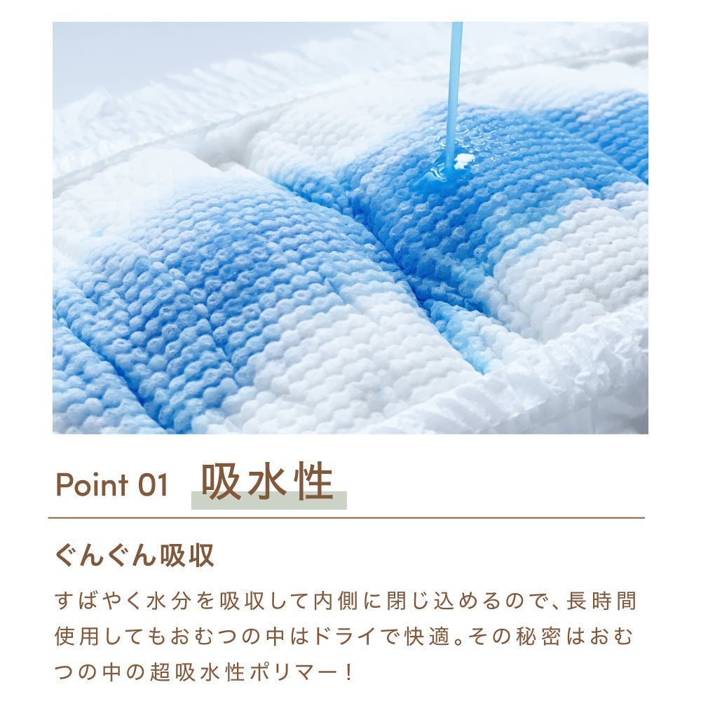 おむつの吸水力をテストしているイメージ
