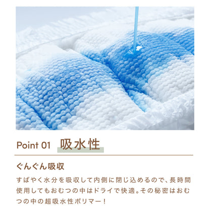 おむつの吸水力をテストしているイメージ