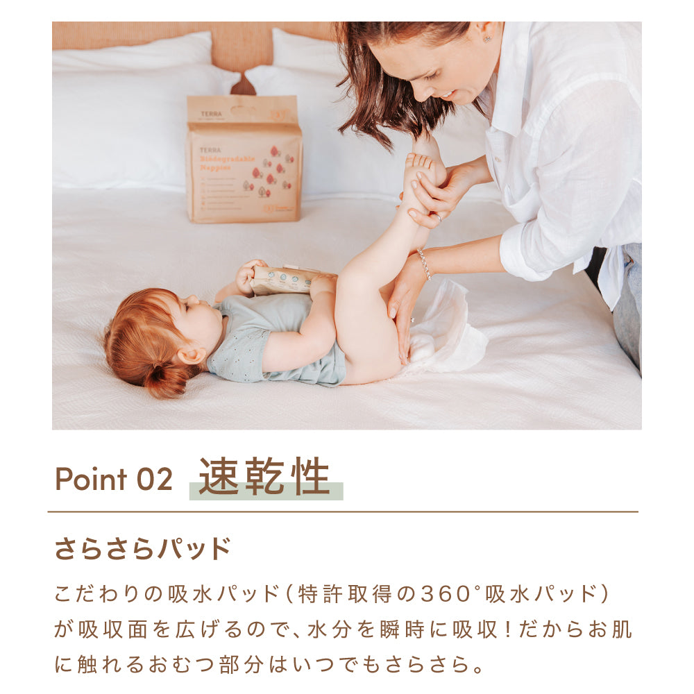 速乾性に優れているサラサラパッドの説明