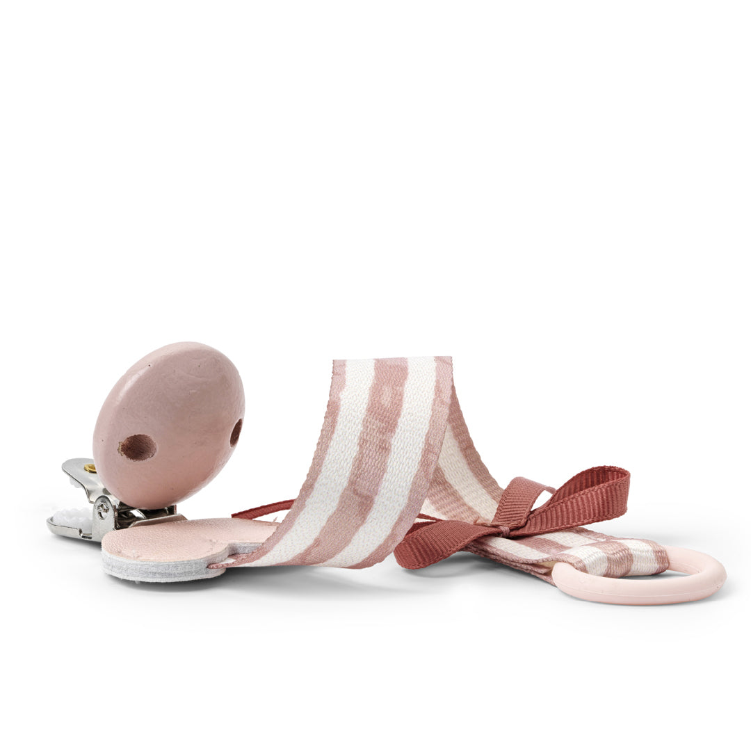 ウッド おしゃぶりクリップ - Candy Stripes