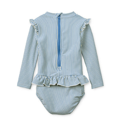 Sille Baby  長袖スイムスーツ -Stripe riverside