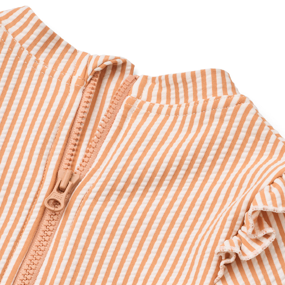 Sille Baby  長袖スイムスーツ -Stripe pale tuscany