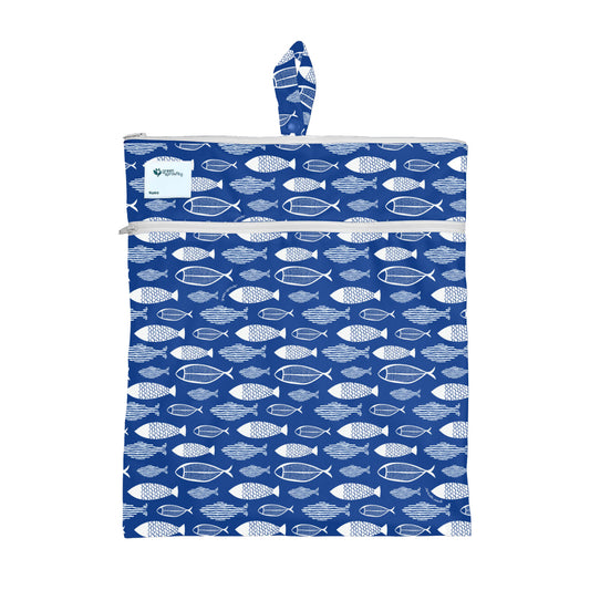 撥水バッグ - Blue Fish